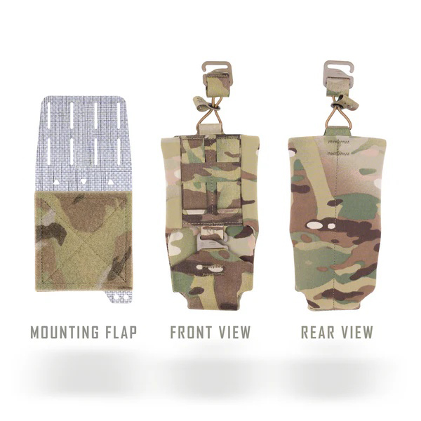 Low Profile Tactical Radio Pouch – Secure Side Mount Communication Holder for Plate Carriers