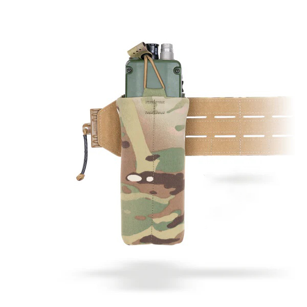 Low Profile Tactical Radio Pouch – Secure Side Mount Communication Holder for Plate Carriers