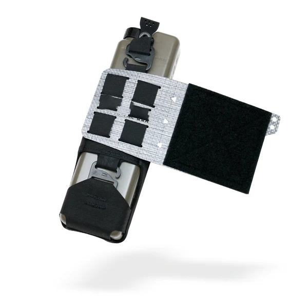 Low Profile Tactical Radio Pouch – Secure Side Mount Communication Holder for Plate Carriers