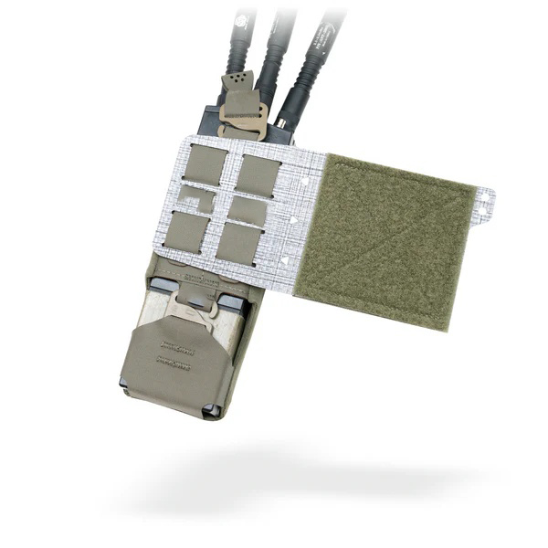 Low Profile Tactical Radio Pouch – Secure Side Mount Communication Holder for Plate Carriers