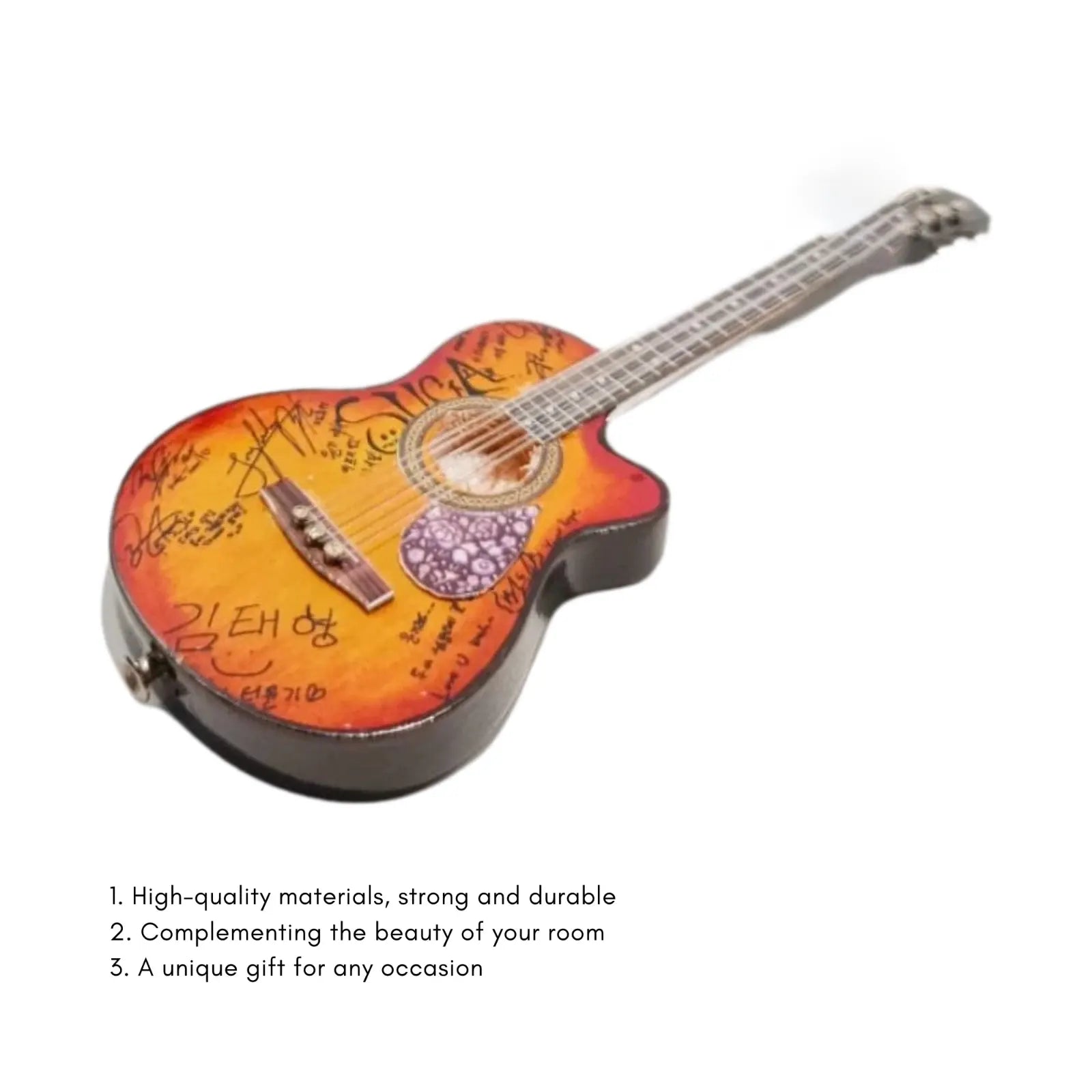 BTS Suga Agust D Tour Mini Acoustic Guitar – Collectible Instrument