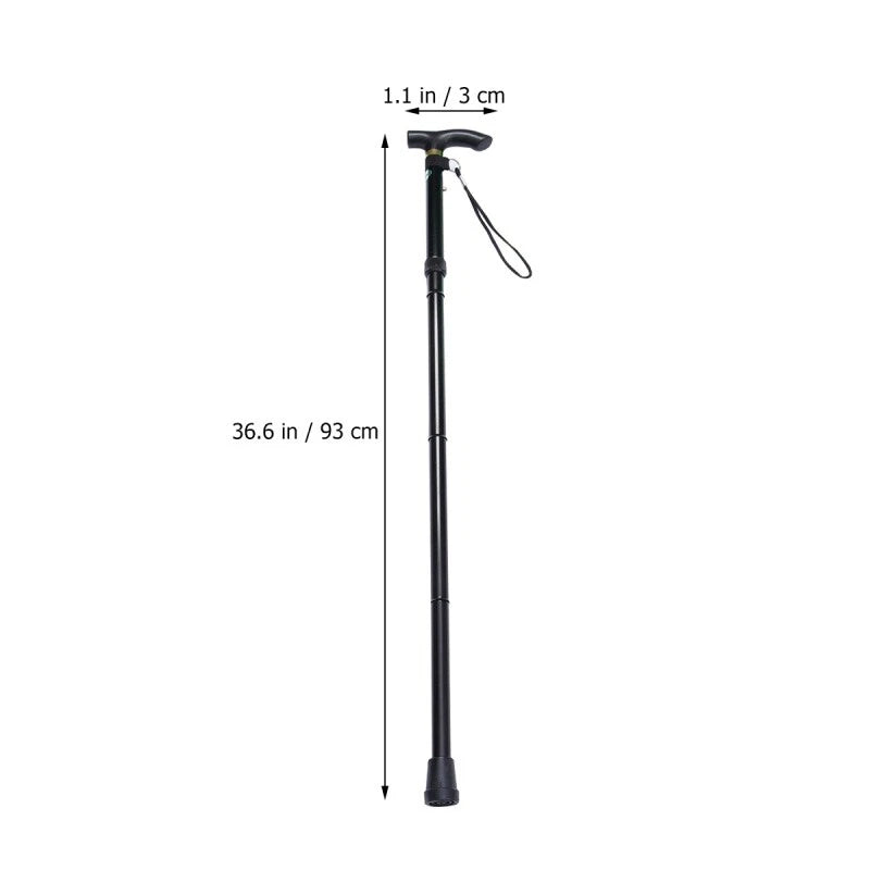 Telescopic folding cane/walking stick (with or without alarm)