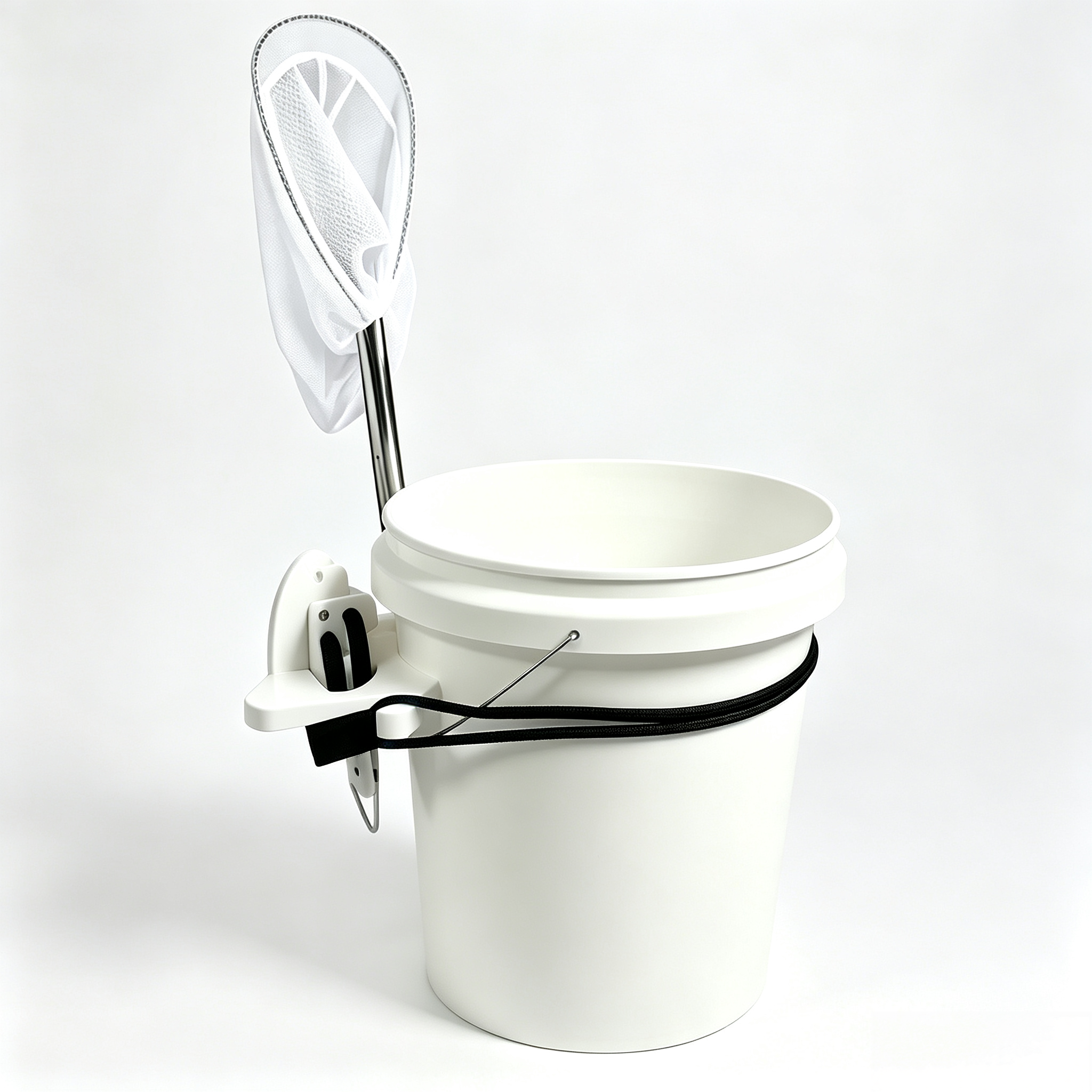 Vacuum Mount 5-Gallon Bucket Holder-Drill-Free Marine Storage Station for Fishing & Boating