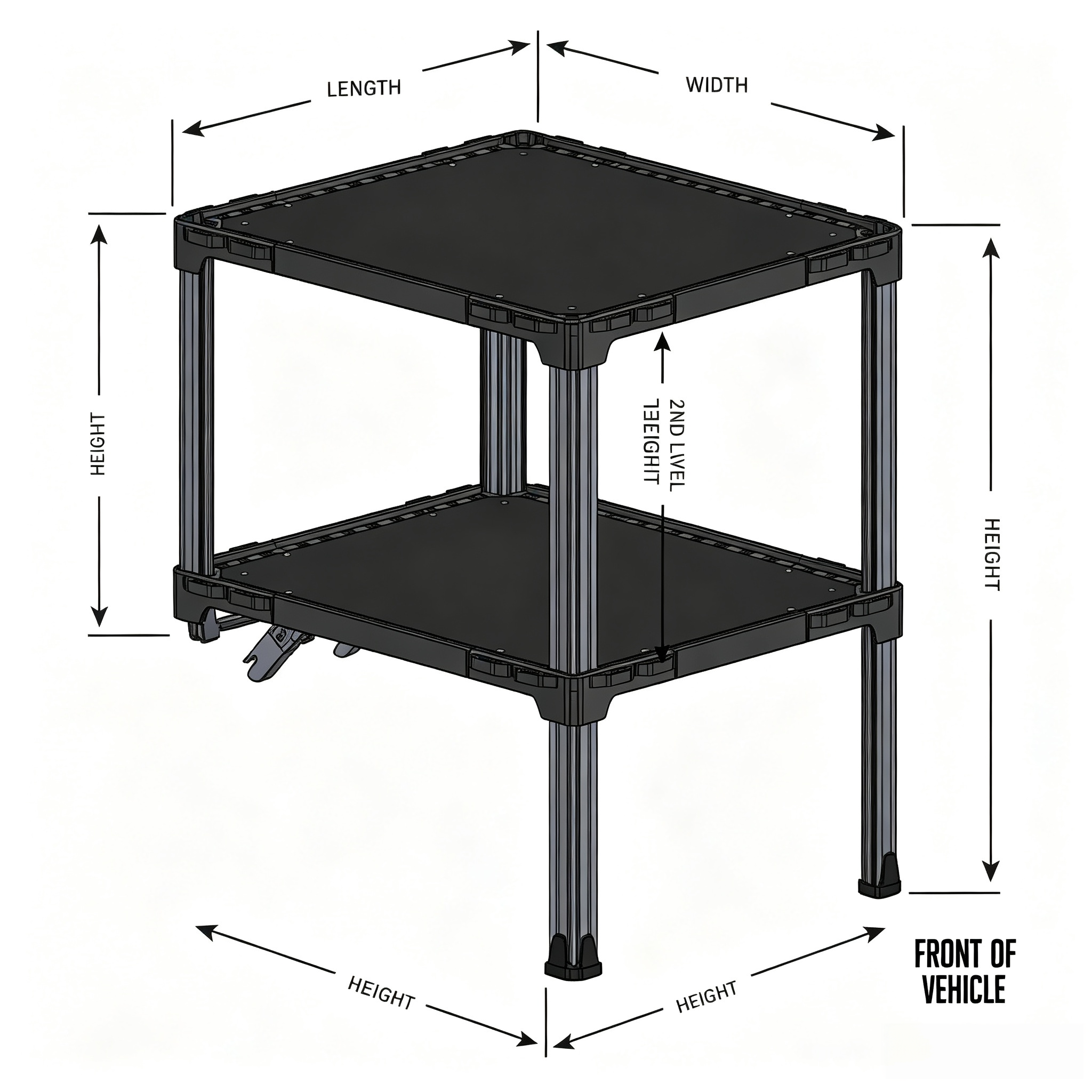 Double-Level Rear Seat Cargo Platform