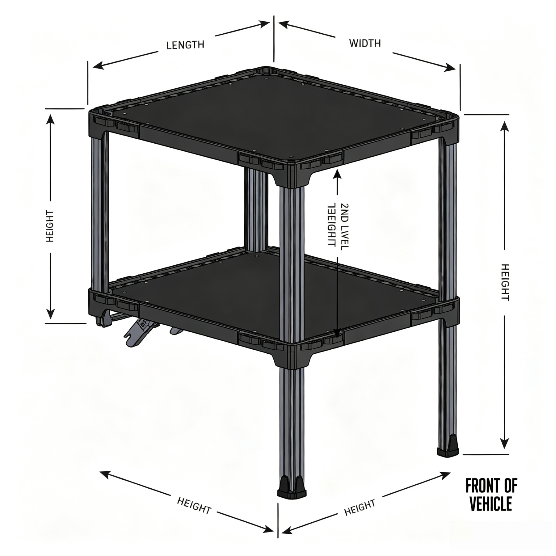 Double-Level Rear Seat Cargo Platform