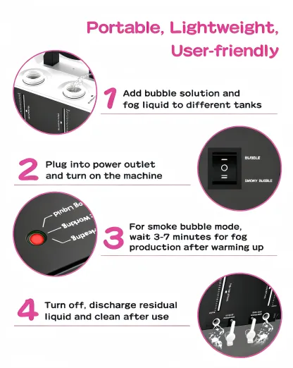 Portable Smoke Bubble Machine — Dual-Mode Fog & Bubble Party Effect Machine
