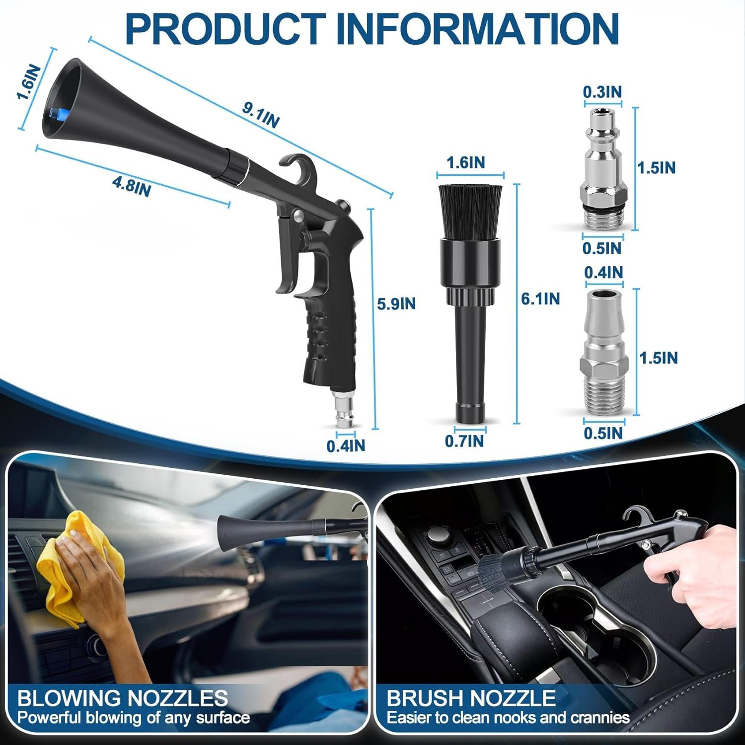 High-pressure car cleaning gun