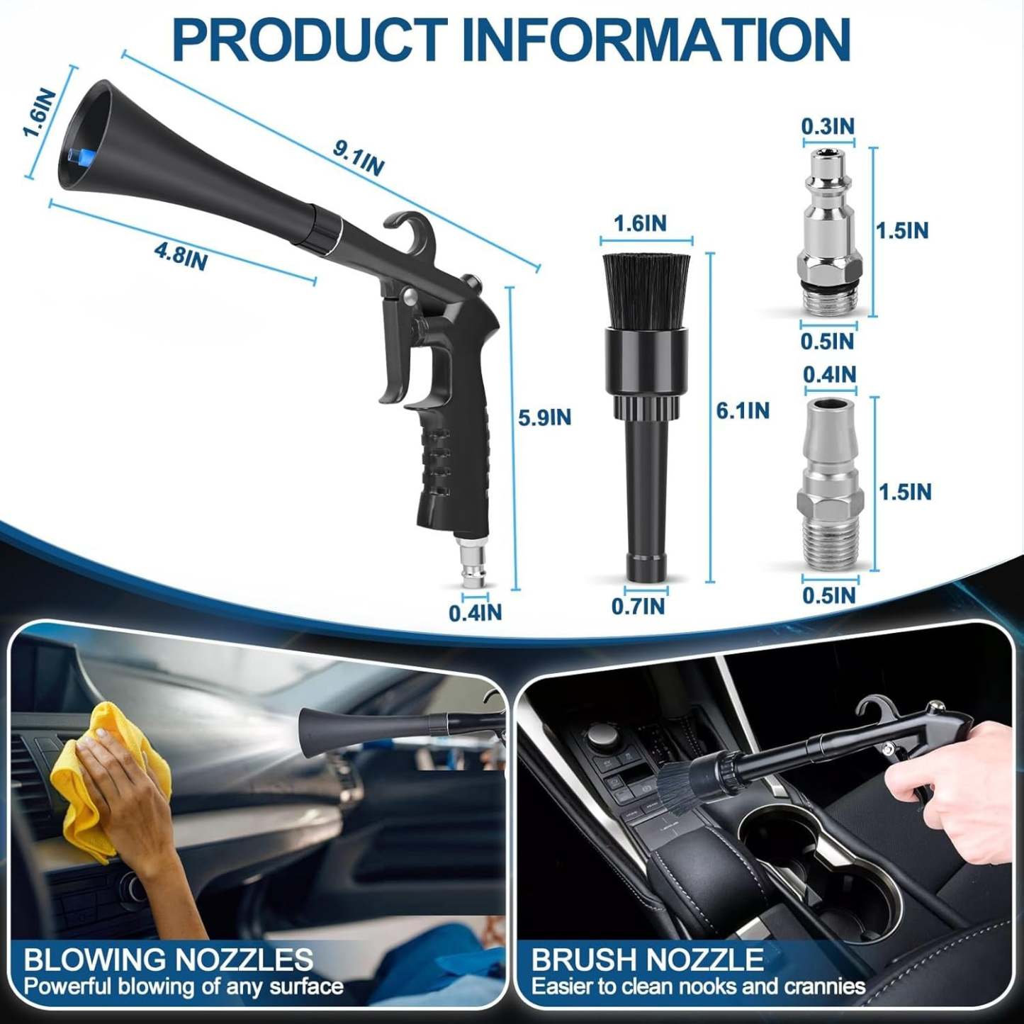 High-pressure car cleaning gun
