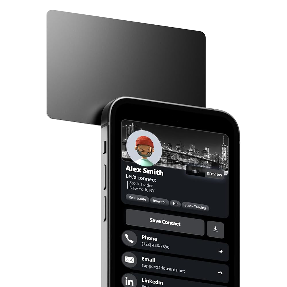 Digital business card - touch-sensitive