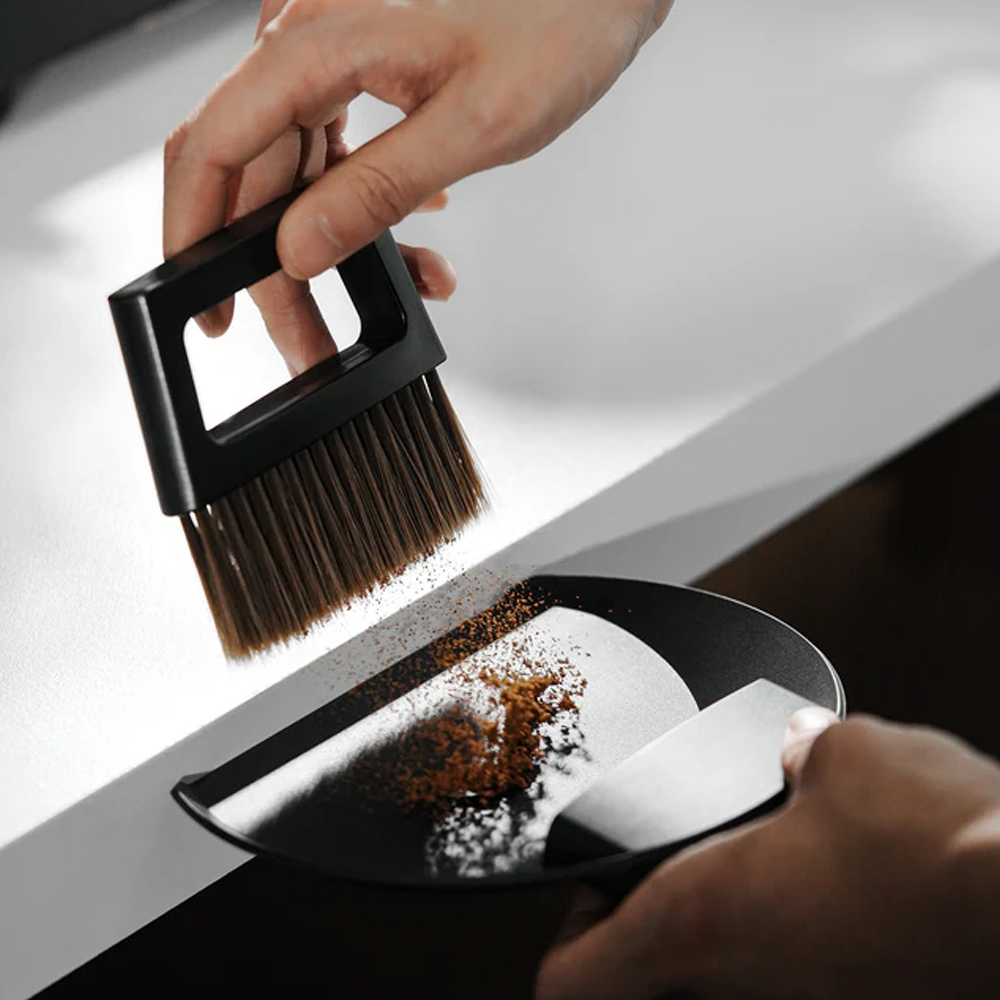 Coffee bar brush set with magnetic design