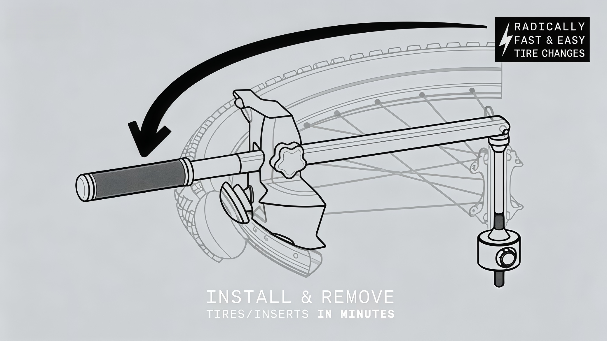 Rotary Tire Lever Tool — Bike Tire Removal & Installation Tool