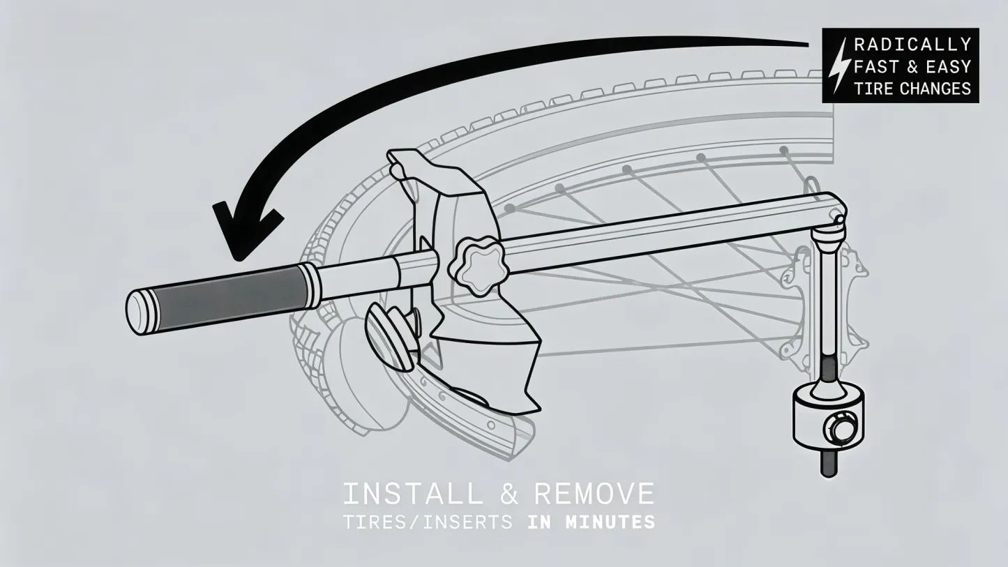 Rotary Tire Lever Tool — Bike Tire Removal & Installation Tool