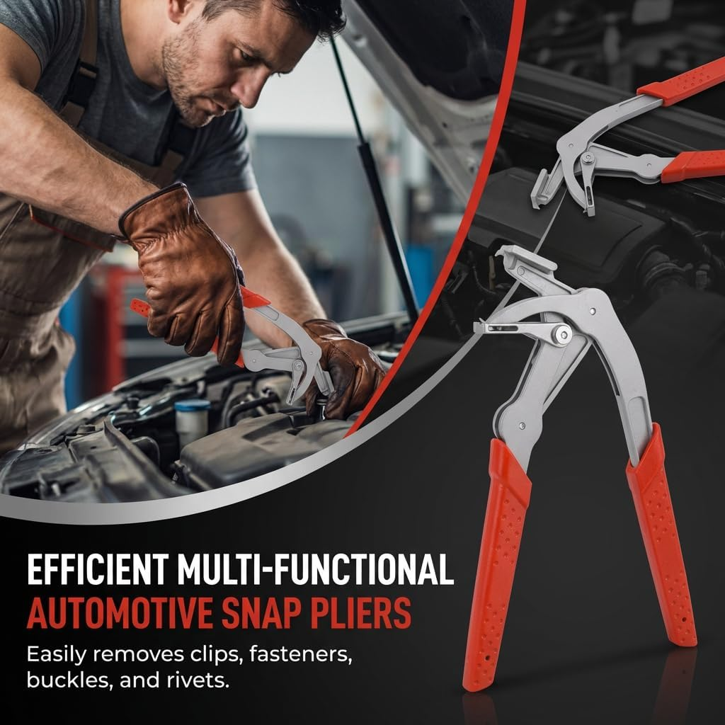 Automotive clip pliers, panel clip removal pliers