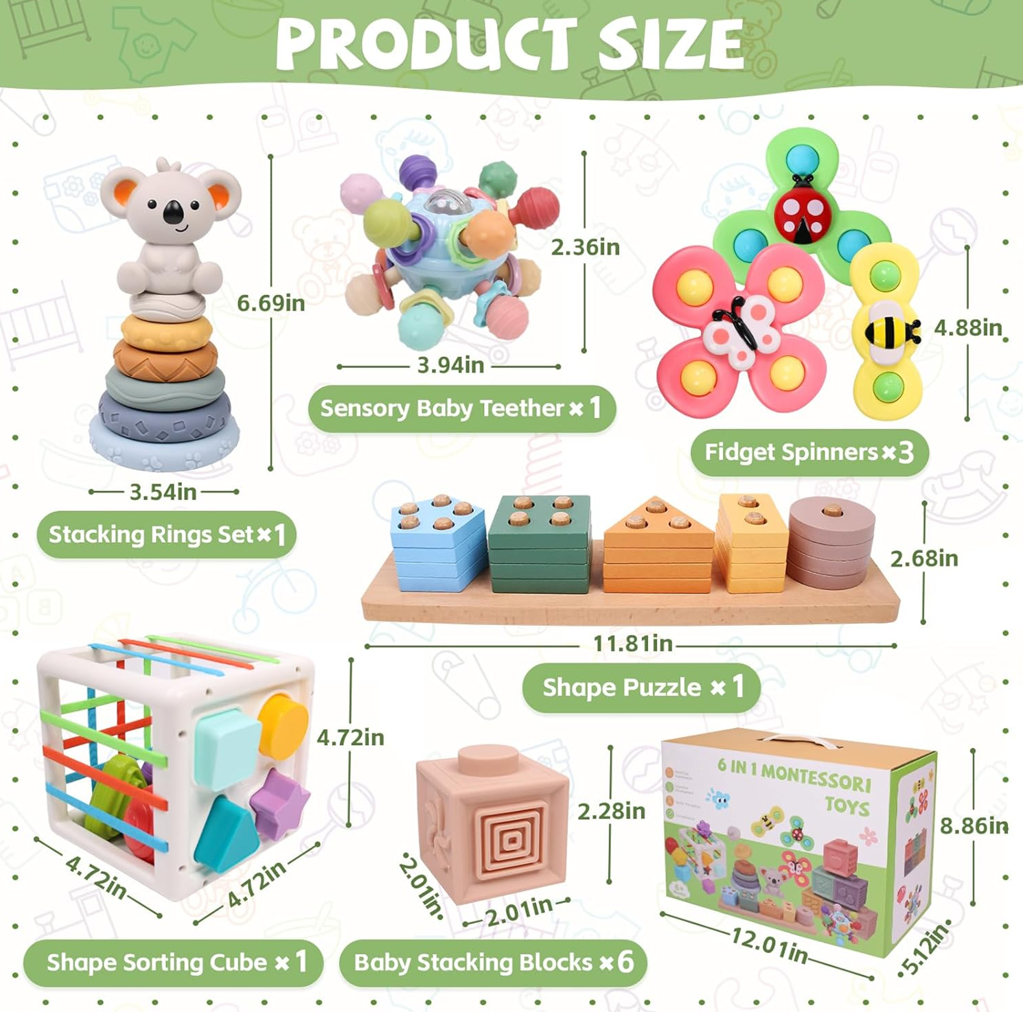 Montessori baby toy set