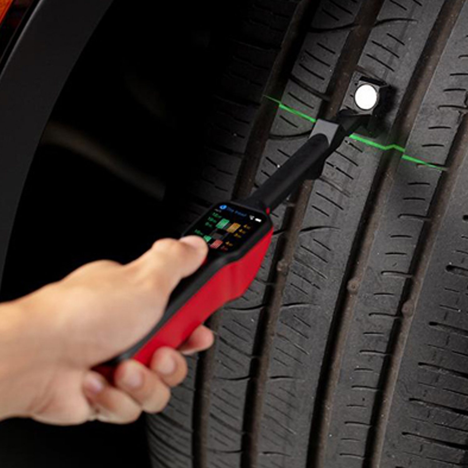 Smart Laser Tire Tread & Brake Disc Wear Analyzer for Vehicle Safety Inspection