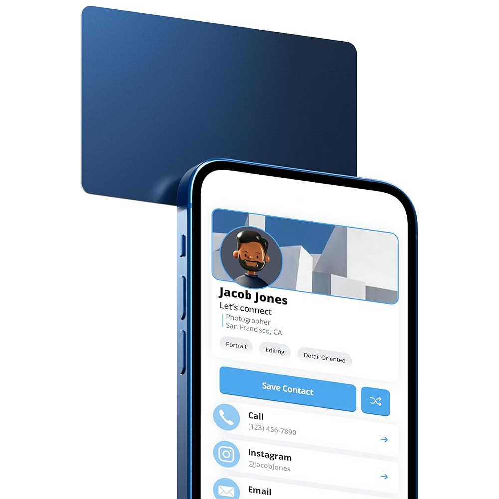 Digital business card - touch-sensitive