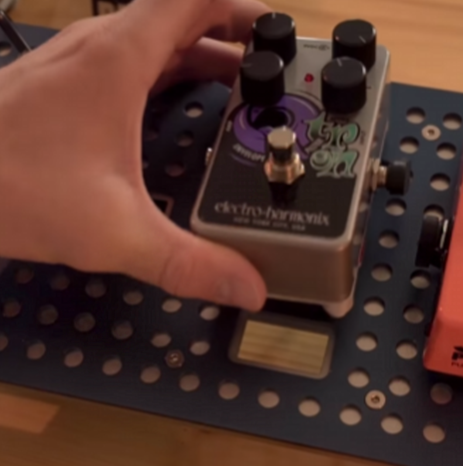 Multiple bass effects pedals for various performances