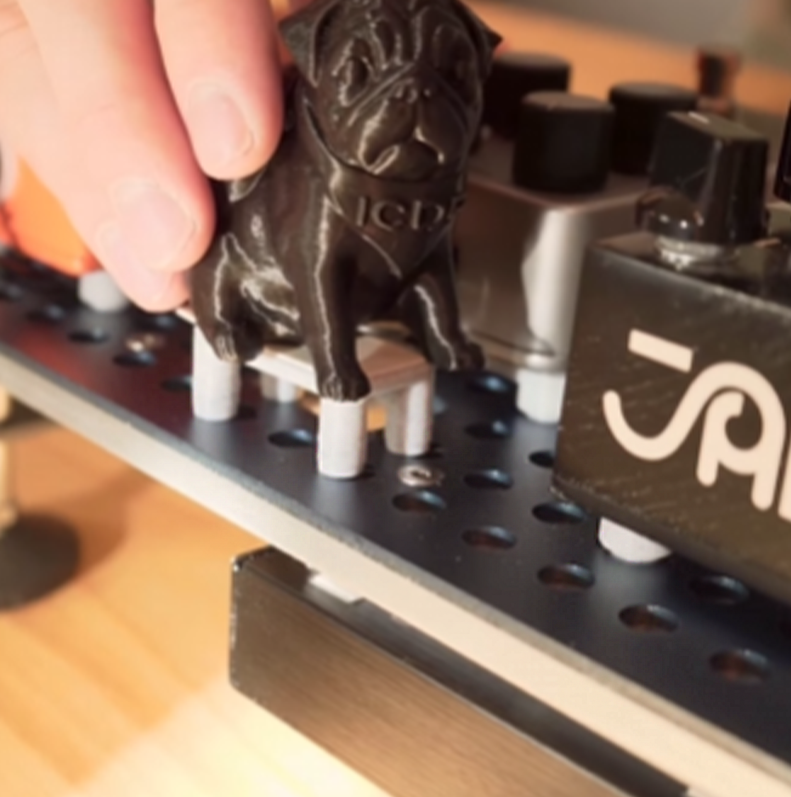 Multiple bass effects pedals for various performances