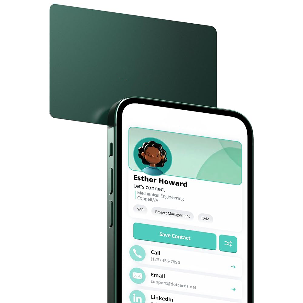 Digital business card - touch-sensitive