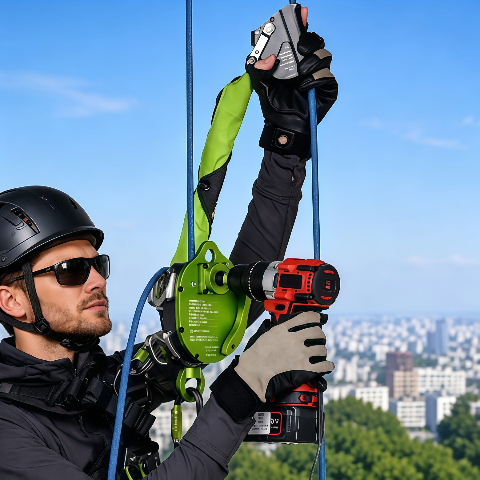 Professional Electric Rope Ascender for Climbing & Lifting