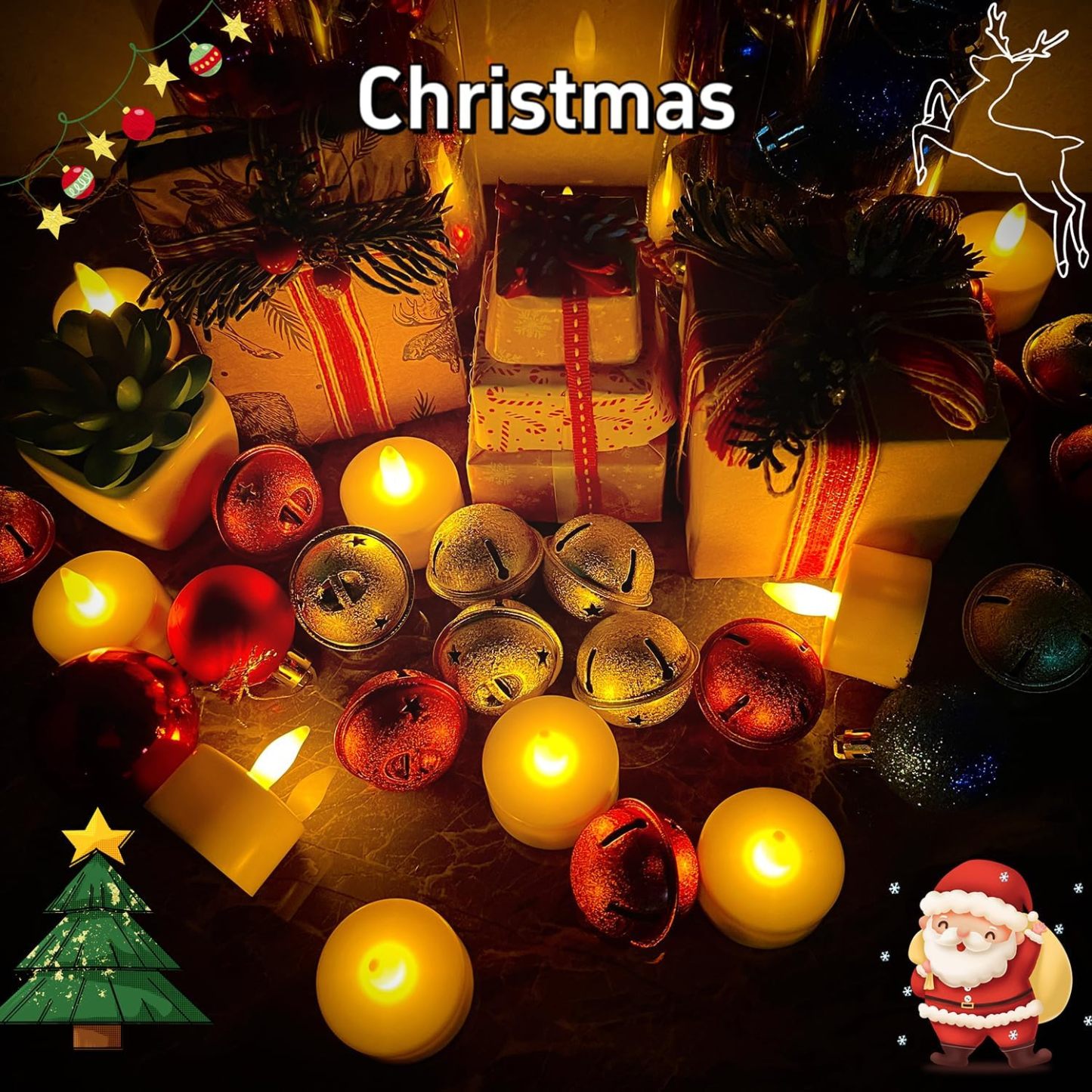 Rechargeable Flickering LED Tea Lights | Remote Control & Timer with Charging Base  (12-Pack)