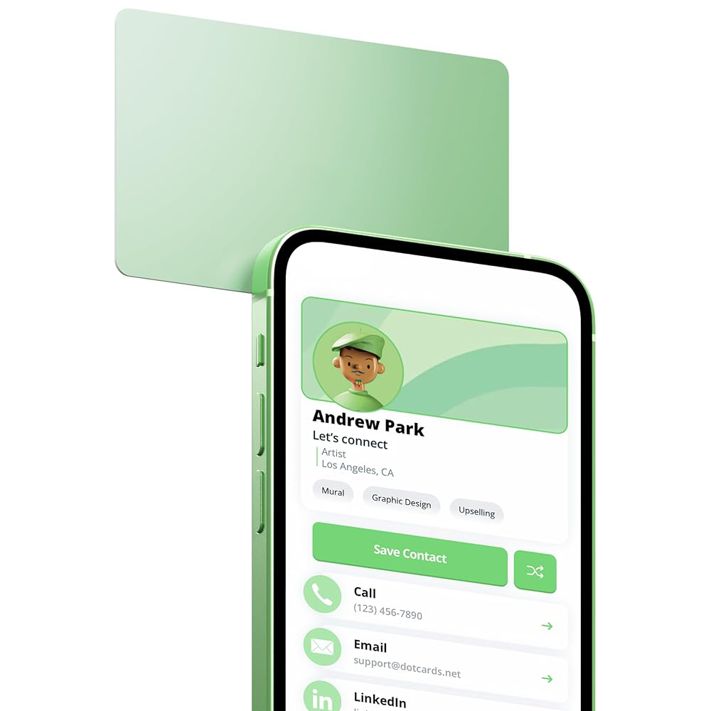 Digital business card - touch-sensitive