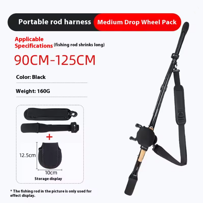 Lightweight Portable Fishing Rod Case – Protective Sleeve with Straps for Travel, Bike & Lure Rods