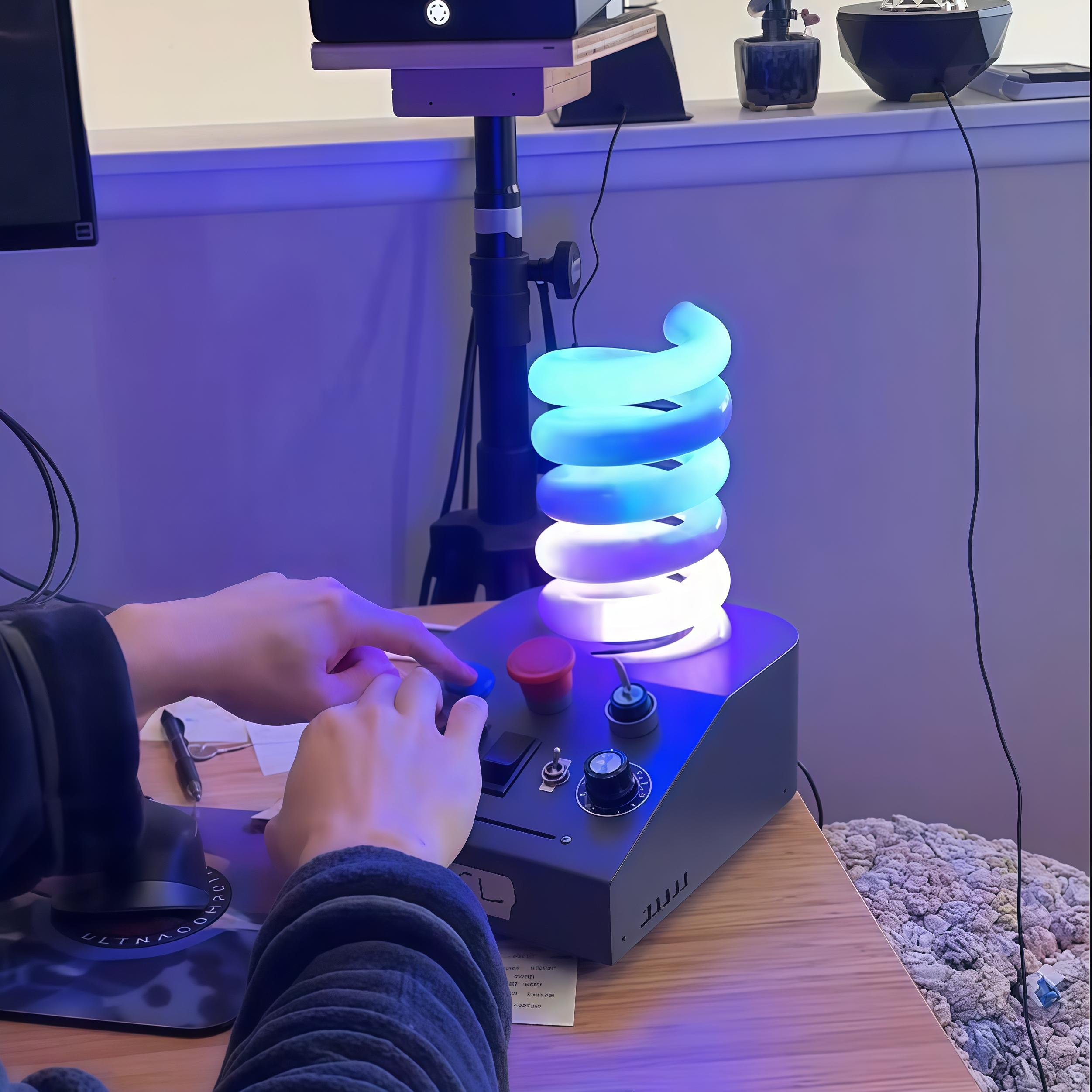 Interactive Spiral LED Light Controller