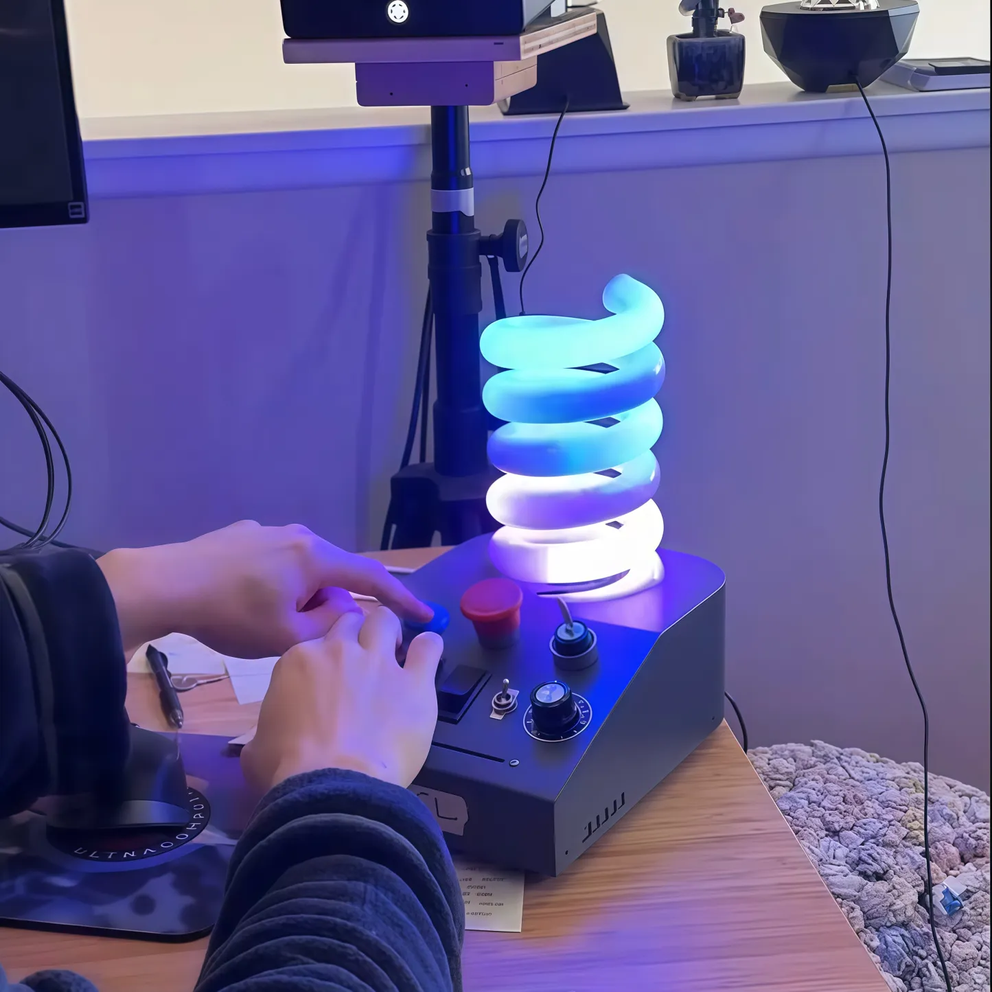 Interactive Spiral LED Light Controller