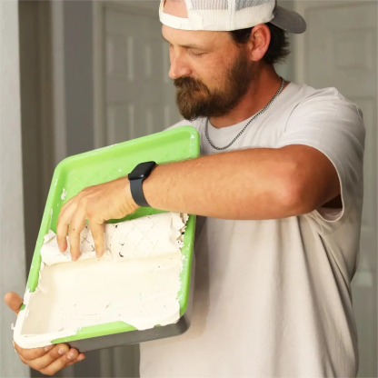 Eco-Friendly Silicone Paint Tray with Liner and Lid – Reusable Painting Tray Set