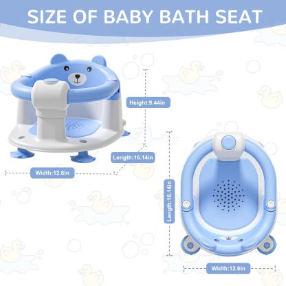 Baby Bath Seat for Babies 6 Months & Up – Non-Slip Toddler Bath Seat