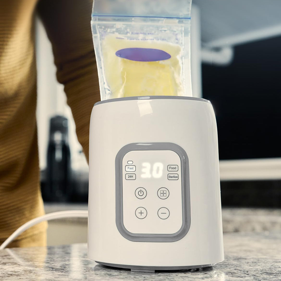 8-in-1 Fast Baby Bottle Warmer with Timer – Safe for Breastmilk Nutrients