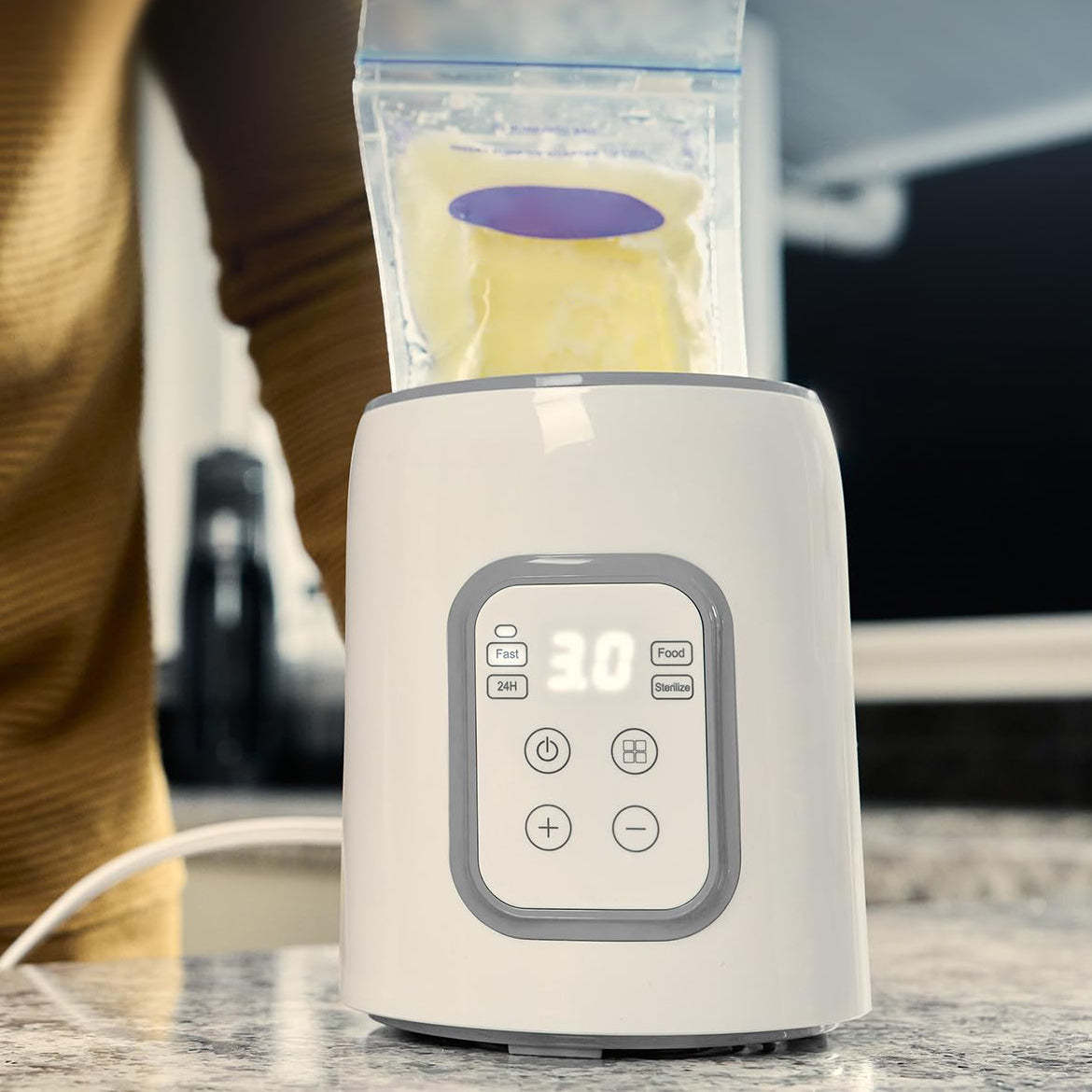 8-in-1 Fast Baby Bottle Warmer with Timer – Safe for Breastmilk Nutrients