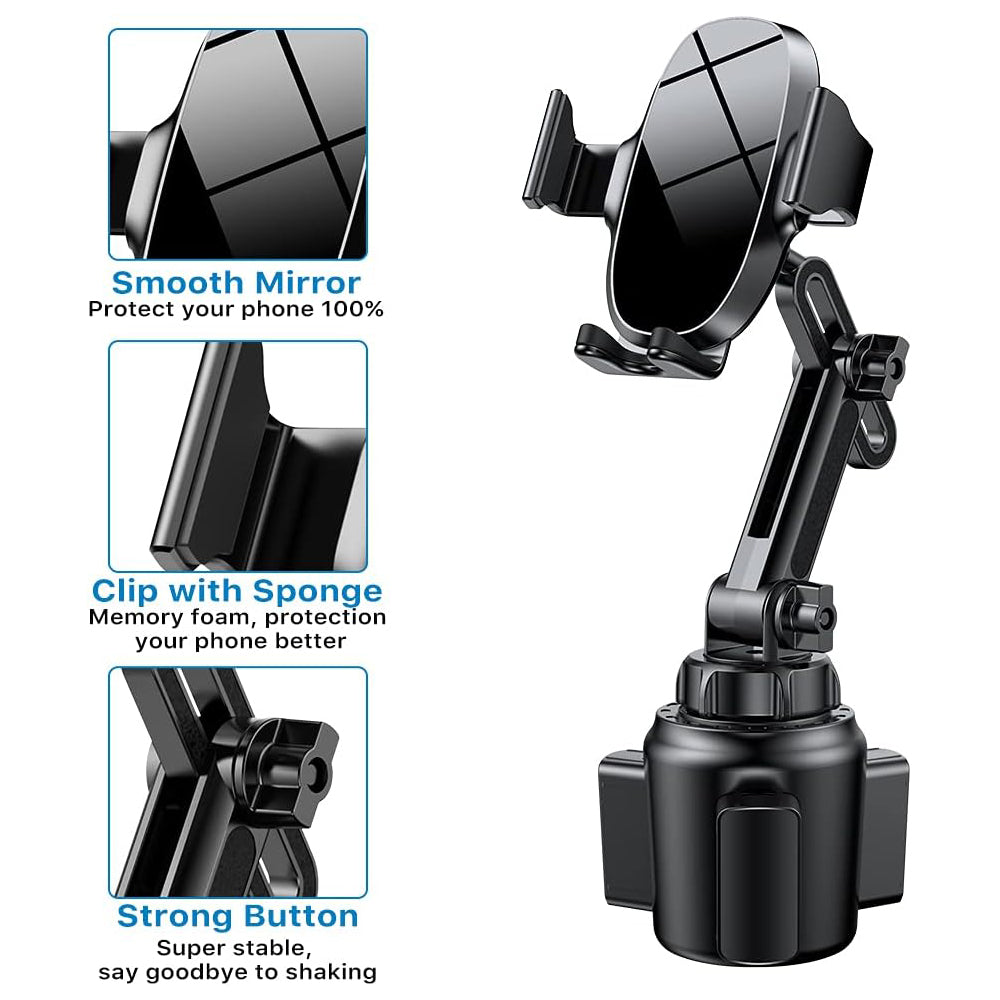 Car Cup Holder Phone Mount | Universal Adjustable Long Neck Design