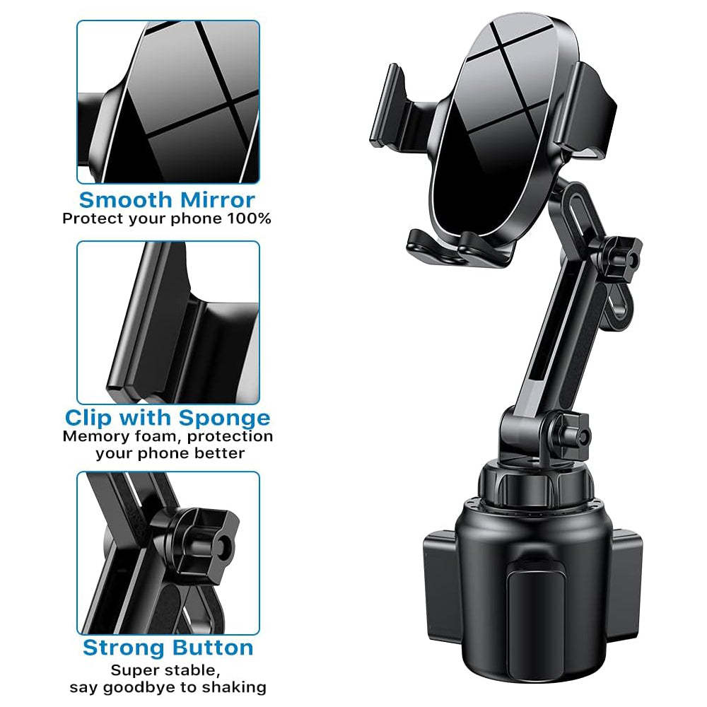 Car Cup Holder Phone Mount | Universal Adjustable Long Neck Design