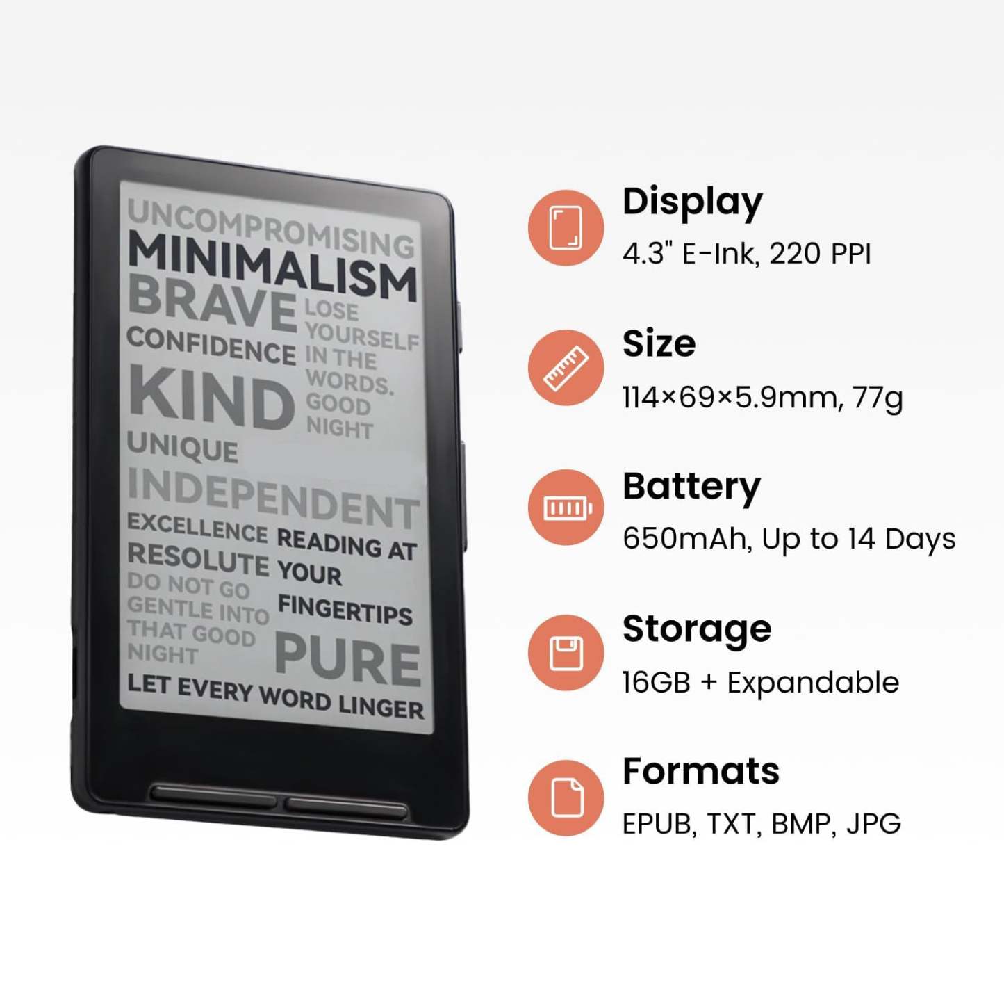 Ultra-Compact Magnetic E-Reader – Portable Reading Companion