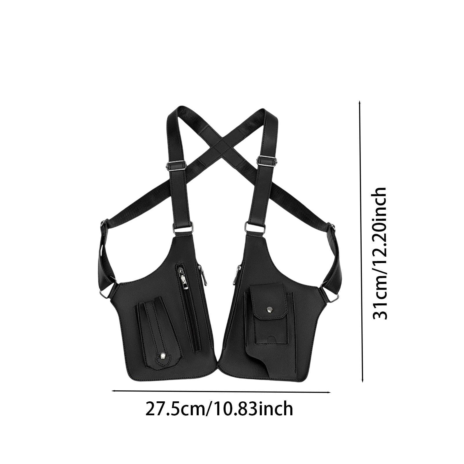 Double-strap multi-pocket outdoor anti-theft tactical bag