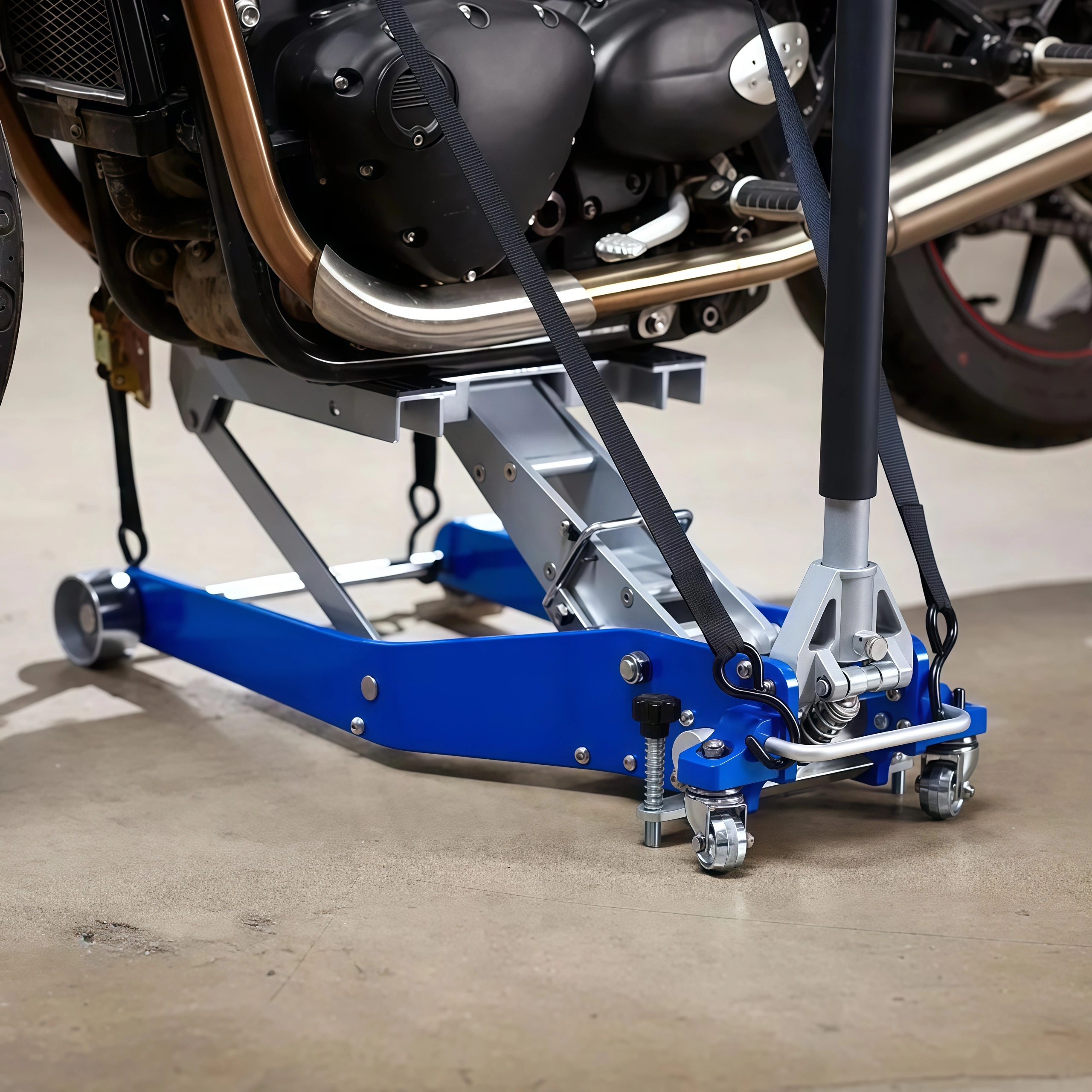 Heavy-Duty Aluminum Motorcycle & ATV Lift — 1,500 lb Hydraulic-Style Service Jack