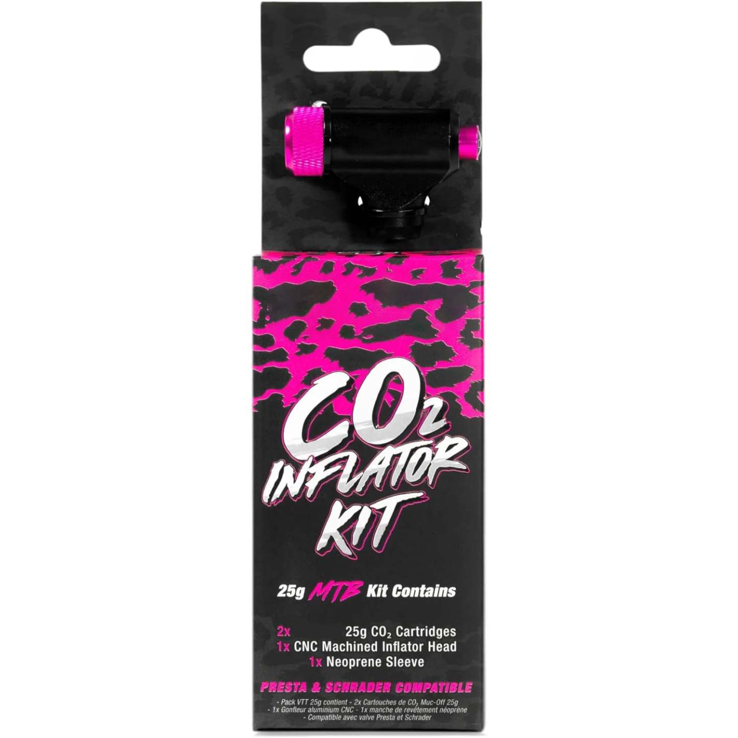CO2 Inflation Kit for Mountain Bikes – Tire Inflator with Cartridges