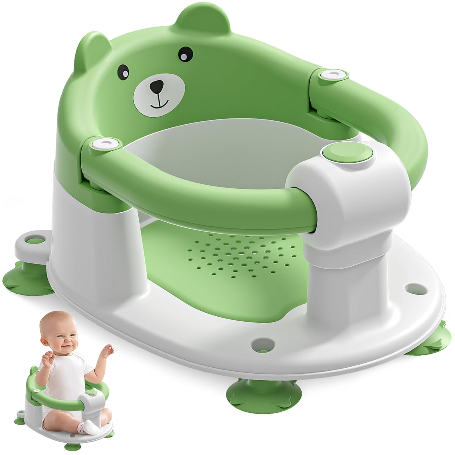 Baby Bath Seat for Babies 6 Months & Up – Non-Slip Toddler Bath Seat