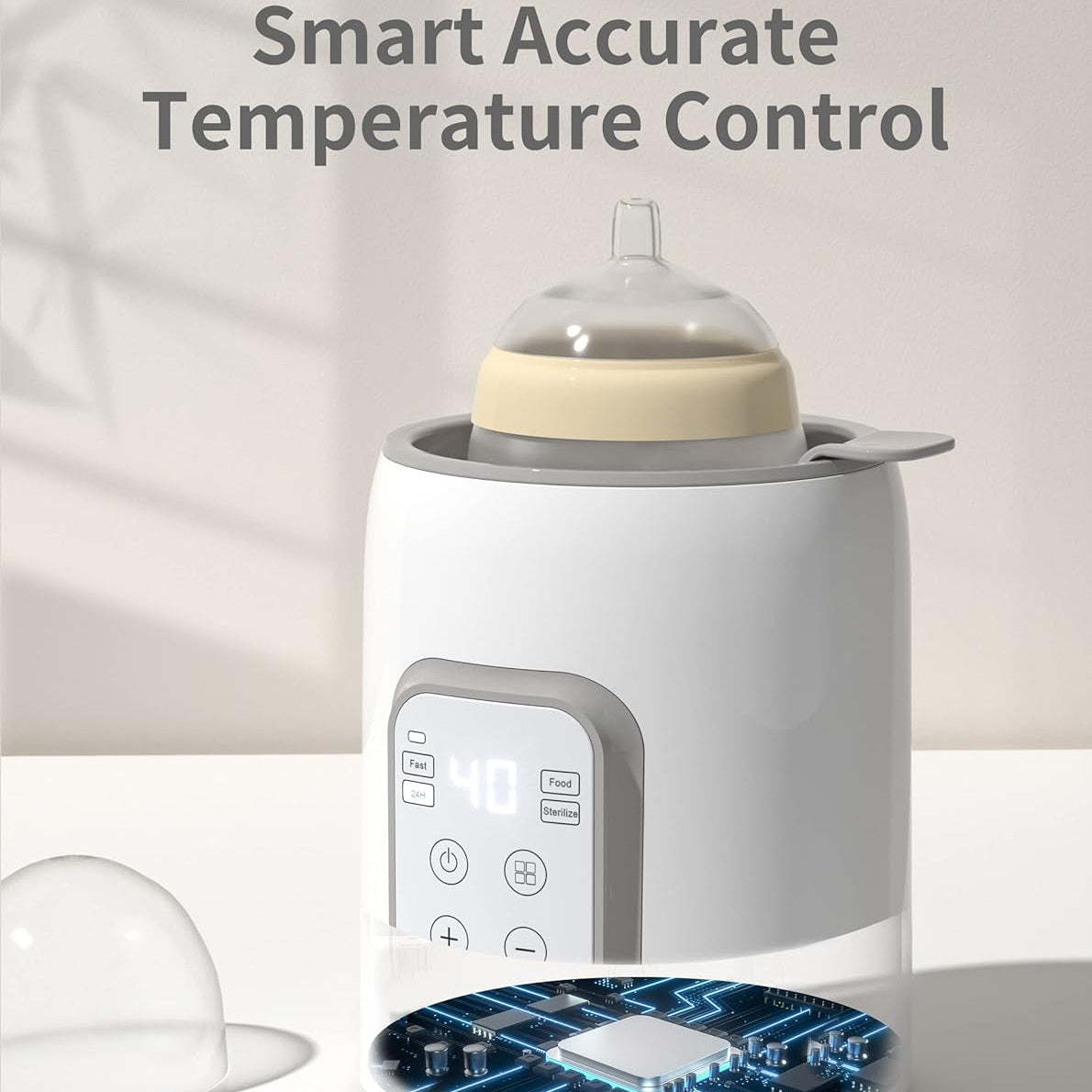 8-in-1 Fast Baby Bottle Warmer with Timer – Safe for Breastmilk Nutrients