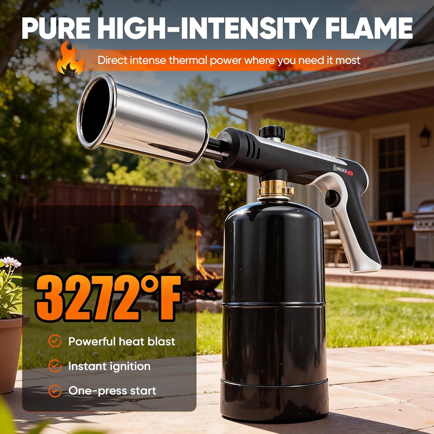 Adjustable Flame Propane Torch
