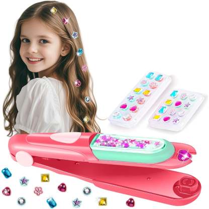 Hair Gem Stamper Kit – Bling Hair Jewels for Girls Toys, Hair Styling Tool