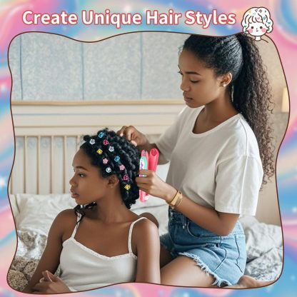 Hair Gem Stamper Kit – Bling Hair Jewels for Girls Toys, Hair Styling Tool