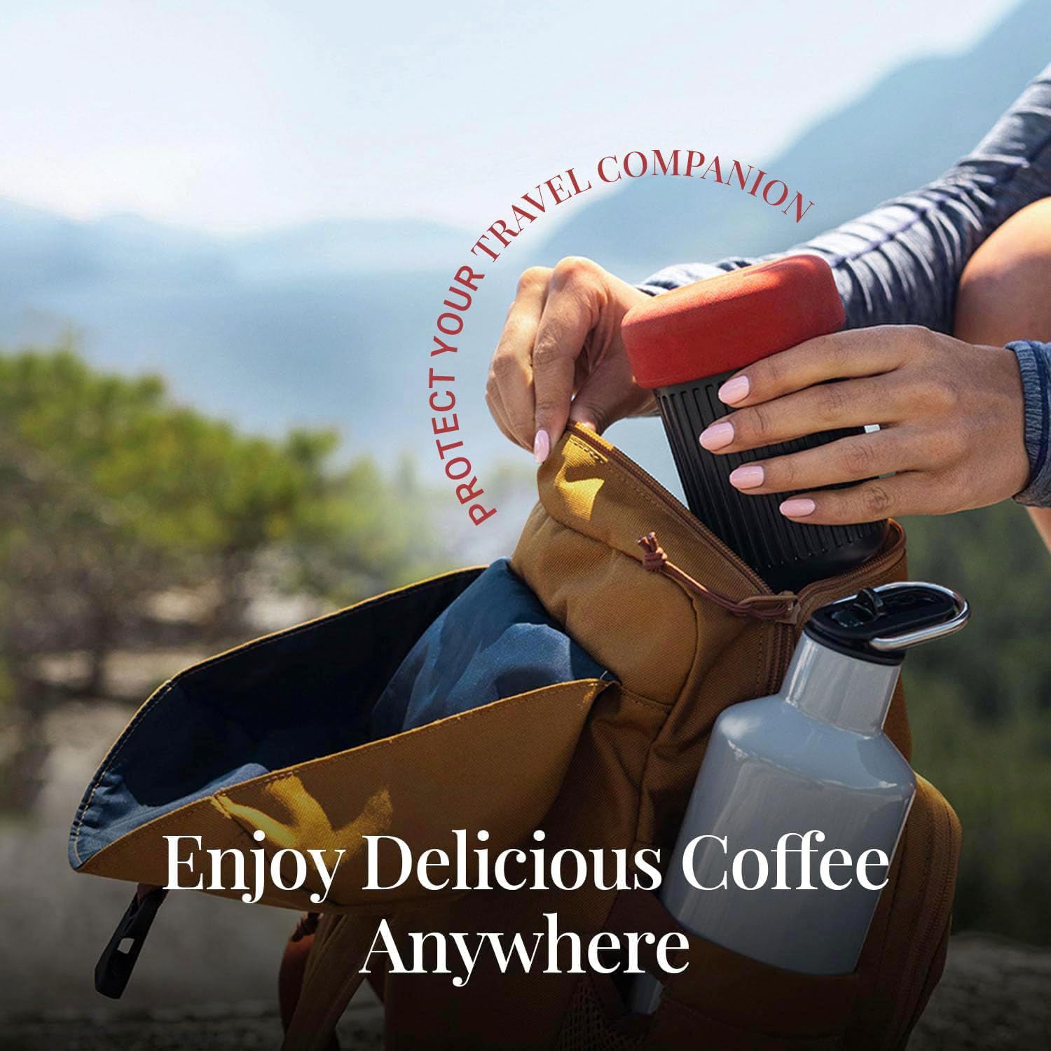Small Portable Coffee Maker Kit – 3-in-1 French Press, Pour-Over