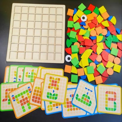 Dementia Activities for Seniors – 120 Pieces Wooden Matching Puzzle Games for Elderly