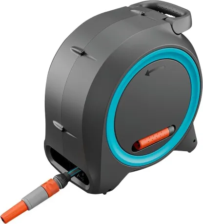 Portable Retractable Garden Hose Reel Box with 25m Hose