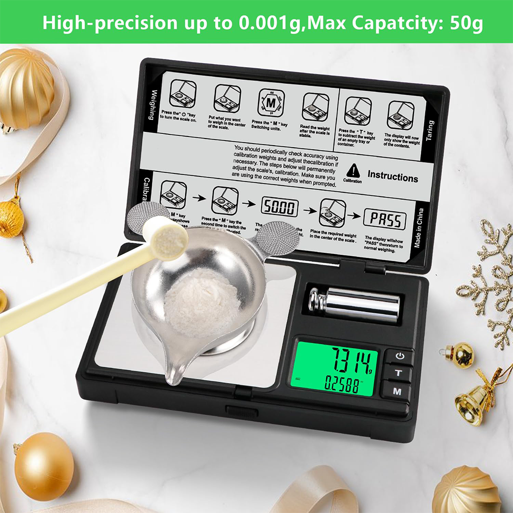 High-precision milligram scale 50g/0.01g digital