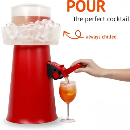 Manual Spritz Drink Dispenser — 3L Party Cocktail Mixer with Built-In Ice Chamber