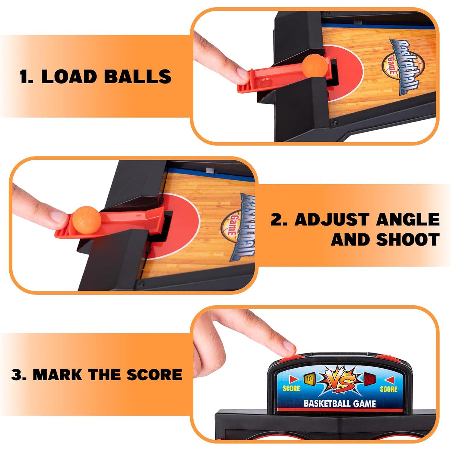 Mini Basketball Game Set – Includes 20 Mini Basketballs, Desktop Game for Kids and Adults